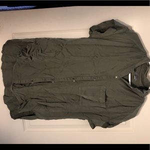 sorry this is so wrinkled-Military Green Button Up